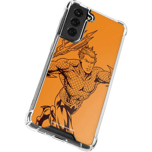 DC Comics Aquaman Comic Pop Galaxy S21 FE Clear Case